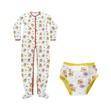 Imagem de Conjunto De Pijamas Adulto Com Calças De Treino, Macacão Com Fecho De 