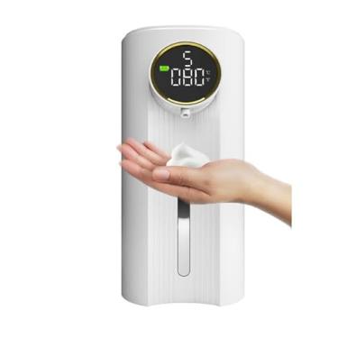 Imagem de W5 máquina de lavar à mão por indução automática recarregável mãos livres moderna elegante máquina desinfetante automática para as mãos, para banheiro e cozinha - branco