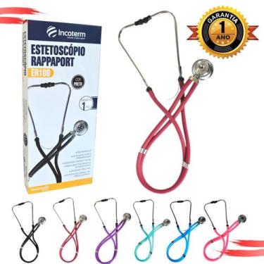 Imagem de Estetoscópio Rappaport Duplo Adulto Pediátrico Incoterm, Púrpura