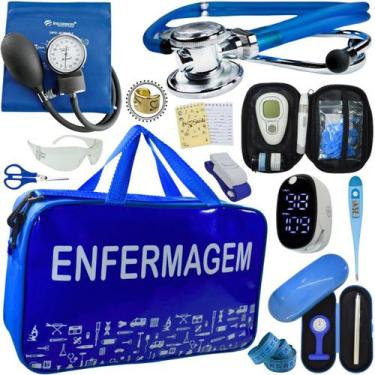 Imagem de Kit Enfermagem Aparelho Pressao Esteto Completo Promocao Top - Love Sa