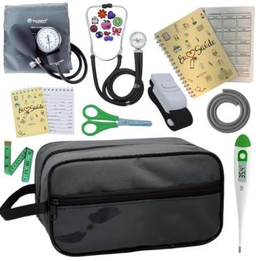Imagem de Kit Enfermagem Profissional Glicose Estagio Saude Completo - PREMIUM, 