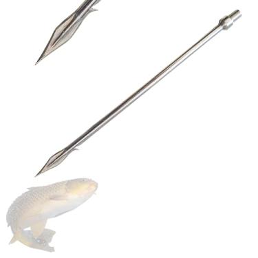 Imagem de Aofong Gancho de pesca de aço inoxidável com parafuso de 8 mm, gancho de arpão farpado de 1 garra para caça, linguado, sapo, toupeira, para vara de pesca