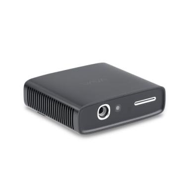 Imagem de Mini projetor com WiFi e Bluetooth, projetor a laser portátil 1080p, correção automática de Keystone, foco automático, 400 lúmens ISO, Smart Android TV, bateria embutida para reprodução de vídeo de 3