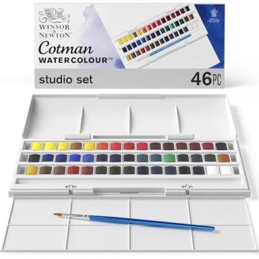 Imagem de Aquarela Em Pastilha Cotman Studio Set Estojo com 45 Pastilhas Ref.0390471 Winsor e Newton