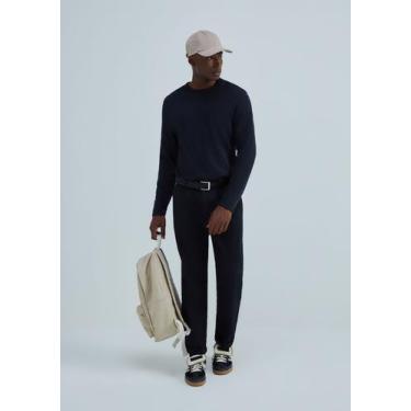 Imagem de Camiseta Masculina Manga Longa Em Algodão Peruano - Hering, G, Preto