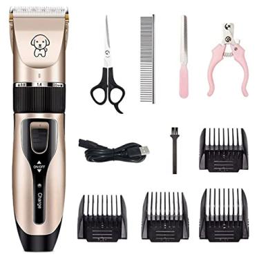 Imagem de Tosa de Pets Clipper Cabelo Baixo Ruído USB Recarregável Máquina Profissional Ferramenta Cortador Cachorro Gato Coelho Aparadores Elétricos