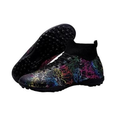 Imagem de Chuteiras Profissionais Masculinas De Cano Alto Respirável Antiderrapa