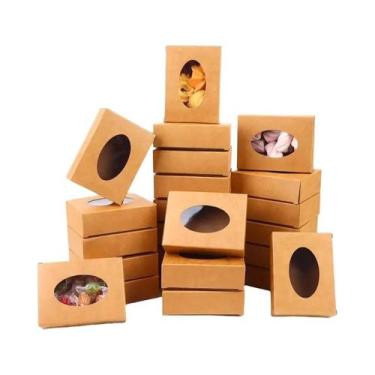 Imagem de Mini Caixa De Papel Kraft Com Janela Para Sabonetes Artesanais, Doces 