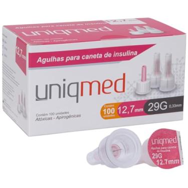 Imagem de Agulhas Para Caneta De Insulina Uniqmed 12,7Mm 29G 100 Unidades
