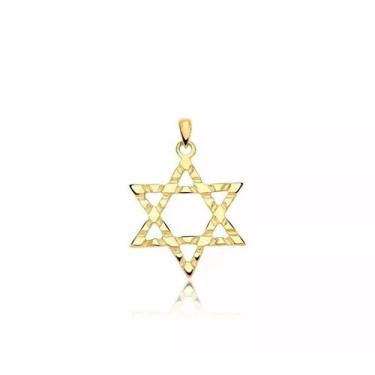 Imagem de Pingente Estrela De Davi Folheado A Ouro 18k - Milena Folheados