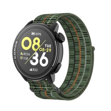 Imagem de Harikiri Pulseiras de relógio de nylon trançado de 22 mm compatíveis com COROS PACE 3/APEX PRO/2 PRO/APEX 46 mm/PACE Pro/APEX 4 (42 mm)/PACE 4, liberação rápida ajustável para homens/mulheres, Verde