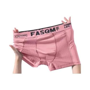 Imagem de Cuecas Boxer Masculinas Sem Costura Em Seda Gelada Antibacteriana E Re