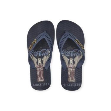 Imagem de Chinelo Coca-Cola Shoes Classic Wings Masculino Adulto Ref. CC4856, Az