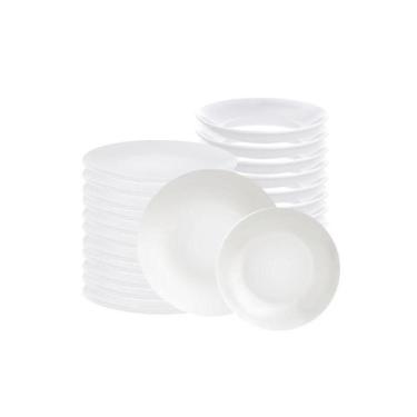 Imagem de Jogo de Pratos Leonora em Porcelana Branco 24 Peças - Tramontina