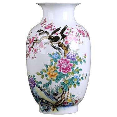 Imagem de Vaso de cerâmica estilo chinês sala de estar decorações de casa ornamentos prateleira estudo arranjo de flores decoração de mesa vasos de flores
