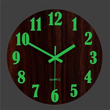 Imagem de U5GAAALPPQ9 Relógios de parede silenciosos relógio luminoso sala de estar moderna minimalista casa relógio criativo nórdico quarto personalidade decoração 30 cm