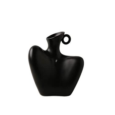 Imagem de WUHUQN Vaso de flores Vaso criativo Arranjo de sala de estar Recipiente de cerâmica Vaso de flores Acessórios de decoração de casa Vaso para arranjo floral