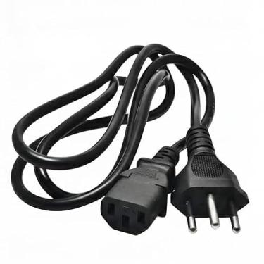 Imagem de Cabo de Força Energia ATX 3 Pinos Tripolar Padrão Novo 1,8 Metros