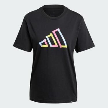 Imagem de Camiseta Feminina Adidas Gráfica Preta-Feminino