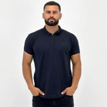 Imagem de Camisa Polo Dixie Básica com Zíper Manga Curta Masculina-Masculino