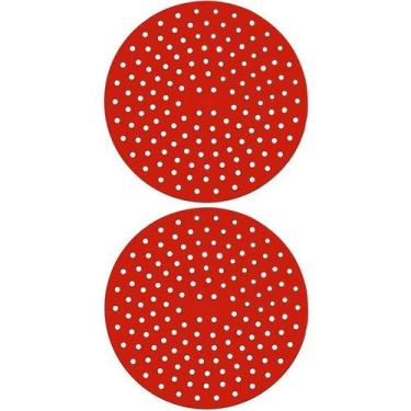 Imagem de Almofada Silicone Protetora Para Fogão de Indução Kit 2 Peças Vermelho