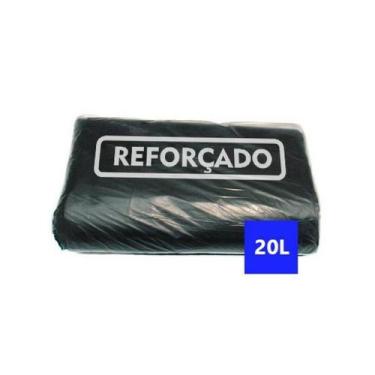 Imagem de Saco de lixo 20 litros Reforçado de 100 unidades para lixo preto - Pla