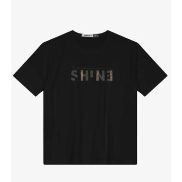 Imagem de Camiseta Juvenil Feminina Manga Curta Minty Preto, 12, Preto