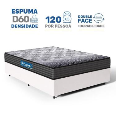 Imagem de Cama Box com Colchão de Espuma D60 Double Face Guarda Costas Comfort Force Probel Casal 138cm
