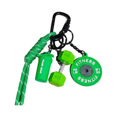Imagem de Chaveiro De Anilhas De Halteres Destacáveis Com Fivela Em D, Pingente 