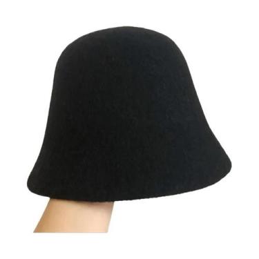 Imagem de Chapéu Bucket Feminino Vintage De Feltro Quente Estilo Britânico Retrô