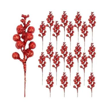 Imagem de Bola De Natal Com Glitter Em Forma De Floco De Neve, Flores Artificiai