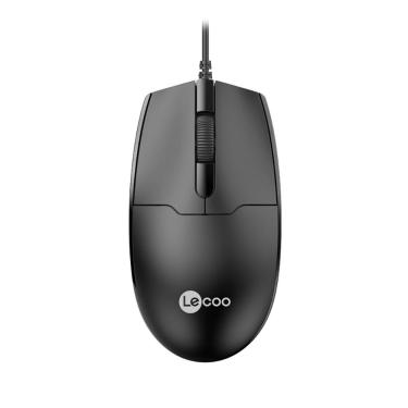 Imagem de Mouse USB Lecoo - 1200dpi - Cabo 1,5m - Sensor Óptico - Preto - MS101