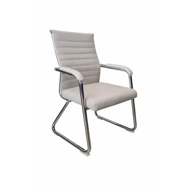 Imagem de Cadeira Fixa Interlocutor Esteirinha Florença Couro PU Nude