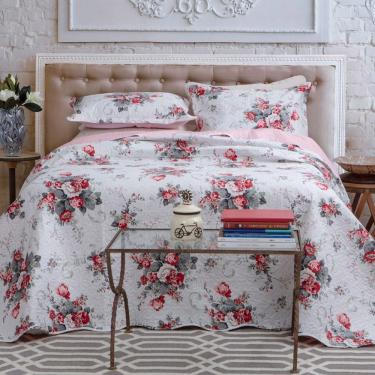 Imagem de Kit Cobre Leito Colcha Casal Boutex Dupla Face - Veneza - 100% Poliéster