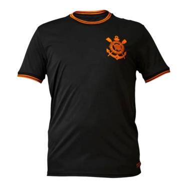 Imagem de Camiseta Corinthians Laranja Escudo Emborrachado Licenciado-Unissex