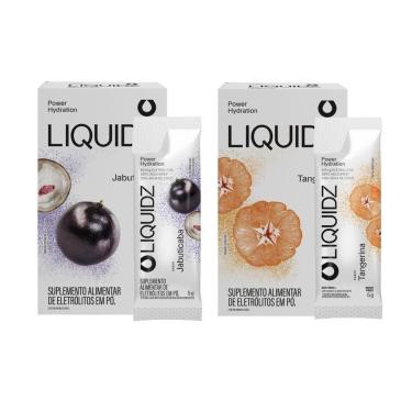 Imagem de LIQUIDZ® - Eletrólitos Zero Açúcares - Jabuticaba | Tangerina - Kit 2 Caixas - 12 sachês-Unissex