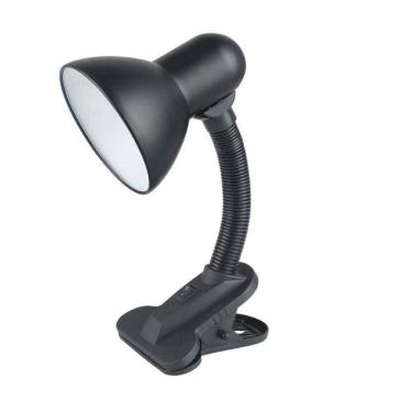 Imagem de Luminaria Articulavel De Mesa Com Garra Presilha Abajur - Preto