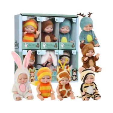 Imagem de Conjunto De Boneca Bebê Reborn Realista Com Roupas De Animais, Boneca 