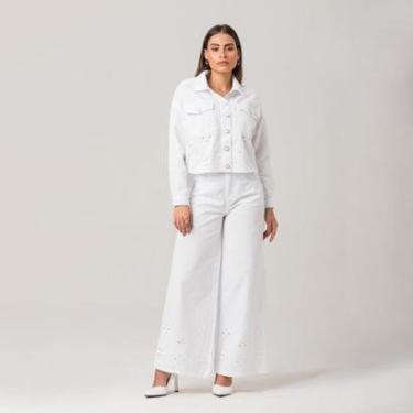 Imagem de Jaqueta Feminina Cropped Sarja Manga Longa Disparate-Feminino