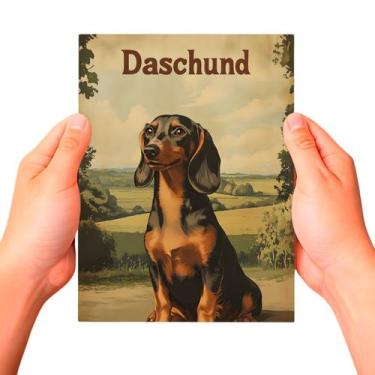 Imagem de Placa Decorativa Raças Cachorro Vintage Dachshund Cor: Sortido - Gil F