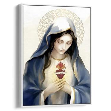 Imagem de Quadro decorativo Imaculado Coração de Maria Pintura watercolor - Art 