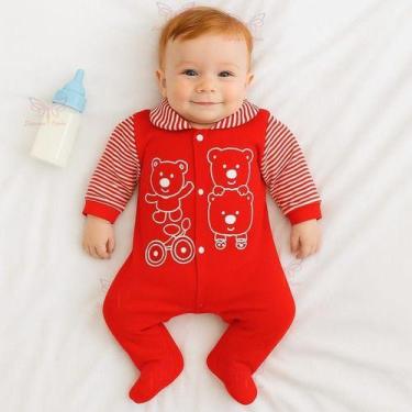 Imagem de Macacão Fofo Para Bebe Tecido Leve Confortável Roupa Tip Top Menino ou
