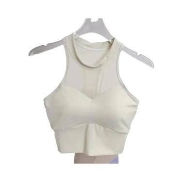 Imagem de Sutiã Esportivo Feminino Sexy De Malha Com Amortecimento Para Corrida 