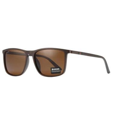 Imagem de Óculos De Sol Luxo Marca Kdeam Classico Uv400 Polarizados, Marrom