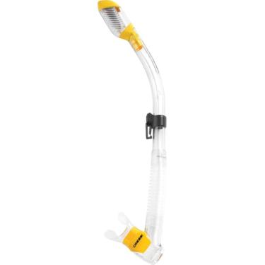 Imagem de Respirador Snorkel de Mergulho Cressi Supernova Dry - Transparente/amarelo