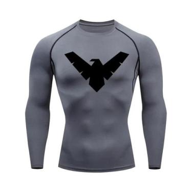 Imagem de Camiseta De Compressão Masculina De Secagem Rápida Para Corrida, Manga