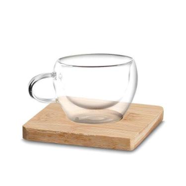 Imagem de Conjunto Clássico 2 Xícaras De Café Com Base De Bambu - OUTRAS MARCAS