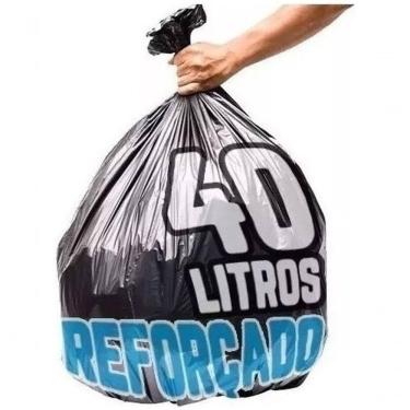 Imagem de Saco de Lixo 40 Litros Preto 100 Unidades 2,200KG para Lixeiras 15 a 20 Higipack