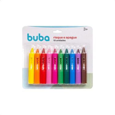 Imagem de Risque e Apague Giz Caneta 10 Cores Buba para Banho Paredes Criativo I