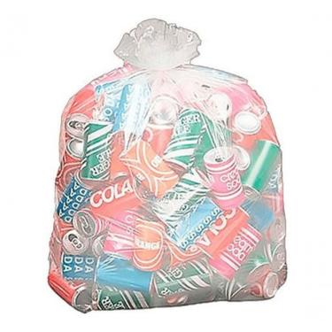 Imagem de Saco de Lixo 100L Transparente para Coleta de Resíduos em Plástico Leve Gigante Uso Dom...